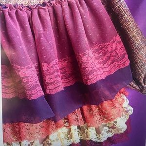 Toddler vintage lace peasant pinafore dress